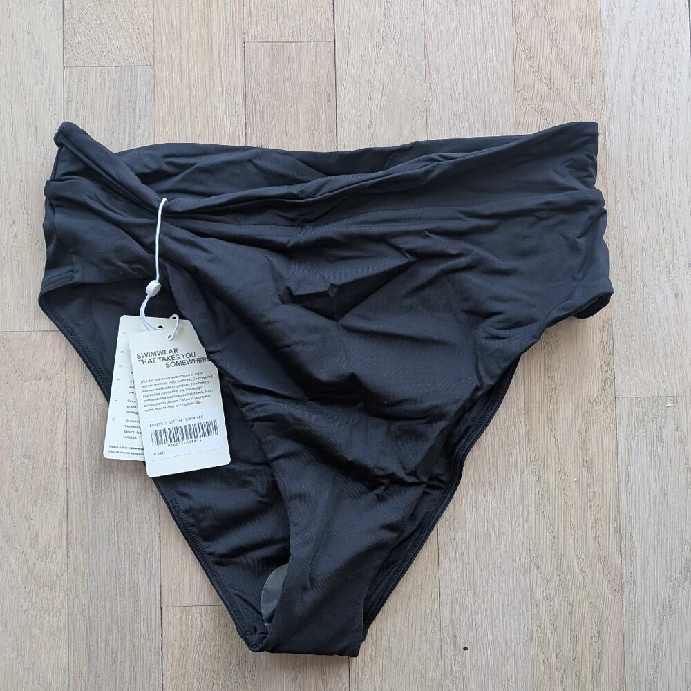 NWT Monday Swimwear Riviera Bottom Black L